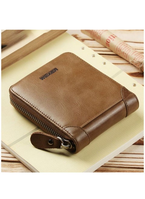 Leather Large Capacity Wallet Card Holder Men's