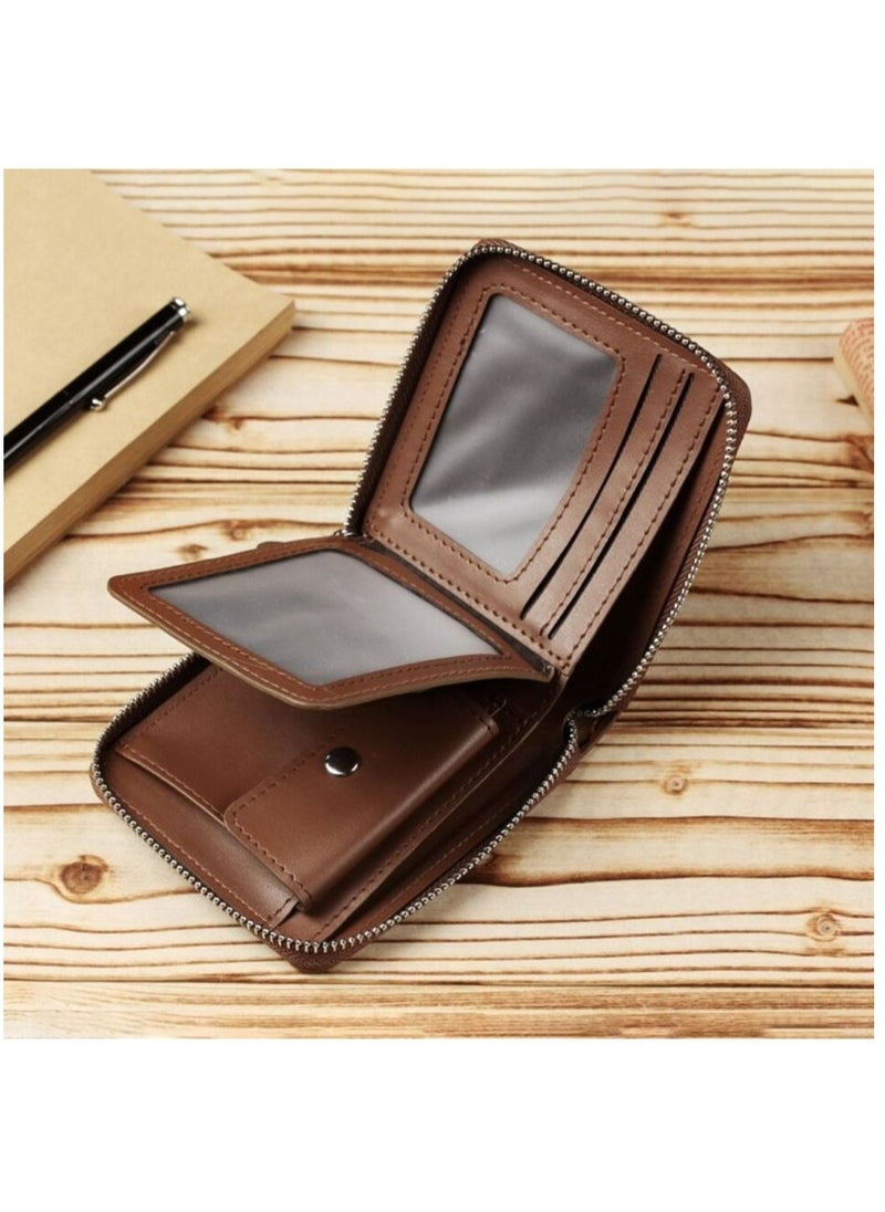 Leather Large Capacity Wallet Card Holder Men's