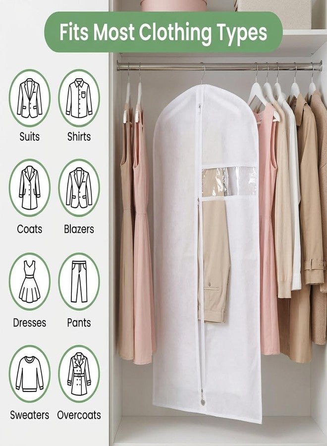 LPack Garment Bag for Long Dresses, Extra Long Breathable Garment Bag with Pockets & Gusset for Wedding Gowns, Bridal, Prom & Formal Dresses, Travel & Storage, White, 72" - Image 4