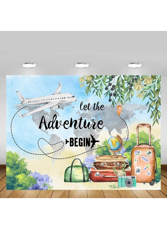 Let The Adventure Begin Baby Shower Backdrop Travel Birthday Graduation Retirement Party Banner Plane Suitcase Wedding Photography Background Decorations Photo Booth Props 7X5Ft - pzsku/Z7038015E2A2BB6A4D365Z/45/_/1702363052/6bd01eb4-e861-40f1-a361-289f7ceb5cda