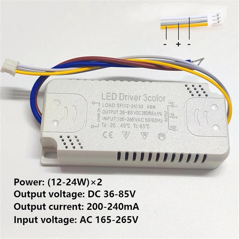 LED Driver 3 Color Adapter AC220V Non Isolating Transformer for Ceiling Light 40 60W 2 - Image 4