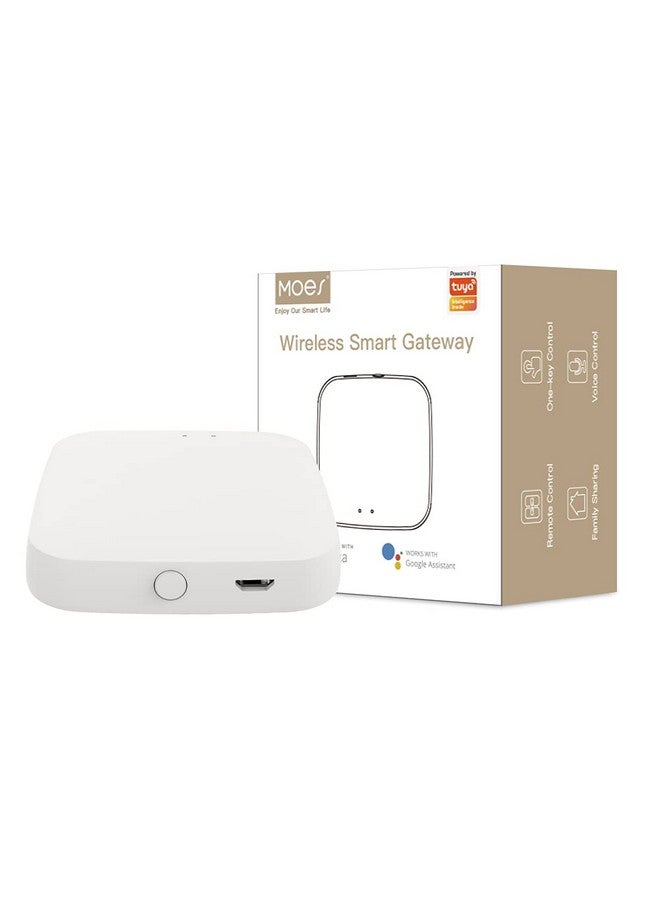 MOES MOES Tuya Hub Link Fingerbot to Wi-Fi (Support 2.4GHz) Compatible with Alexa, Google Home, IFTTT and Timmer Control, One Gateway Can Connect Multiple Fingerbots - Image 1