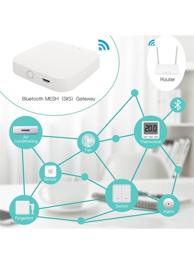 MOES MOES Tuya Hub Link Fingerbot to Wi-Fi (Support 2.4GHz) Compatible with Alexa, Google Home, IFTTT and Timmer Control, One Gateway Can Connect Multiple Fingerbots - Image 4