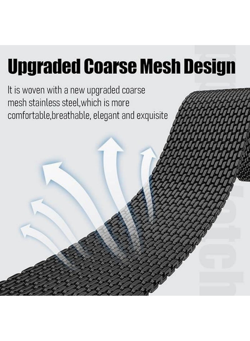 اووكاي سوار مغناطيسي متوافق مع ساعة سامسونج جالاكسي واتش 8 كلاسيك 46 مم/واتش 8 40 مم 44 مم، حزام ميلانو من الفولاذ المقاوم للصدأ بدون فجوات، بديل لساعة جالاكسي واتش 8 كلاسيك - Image 2