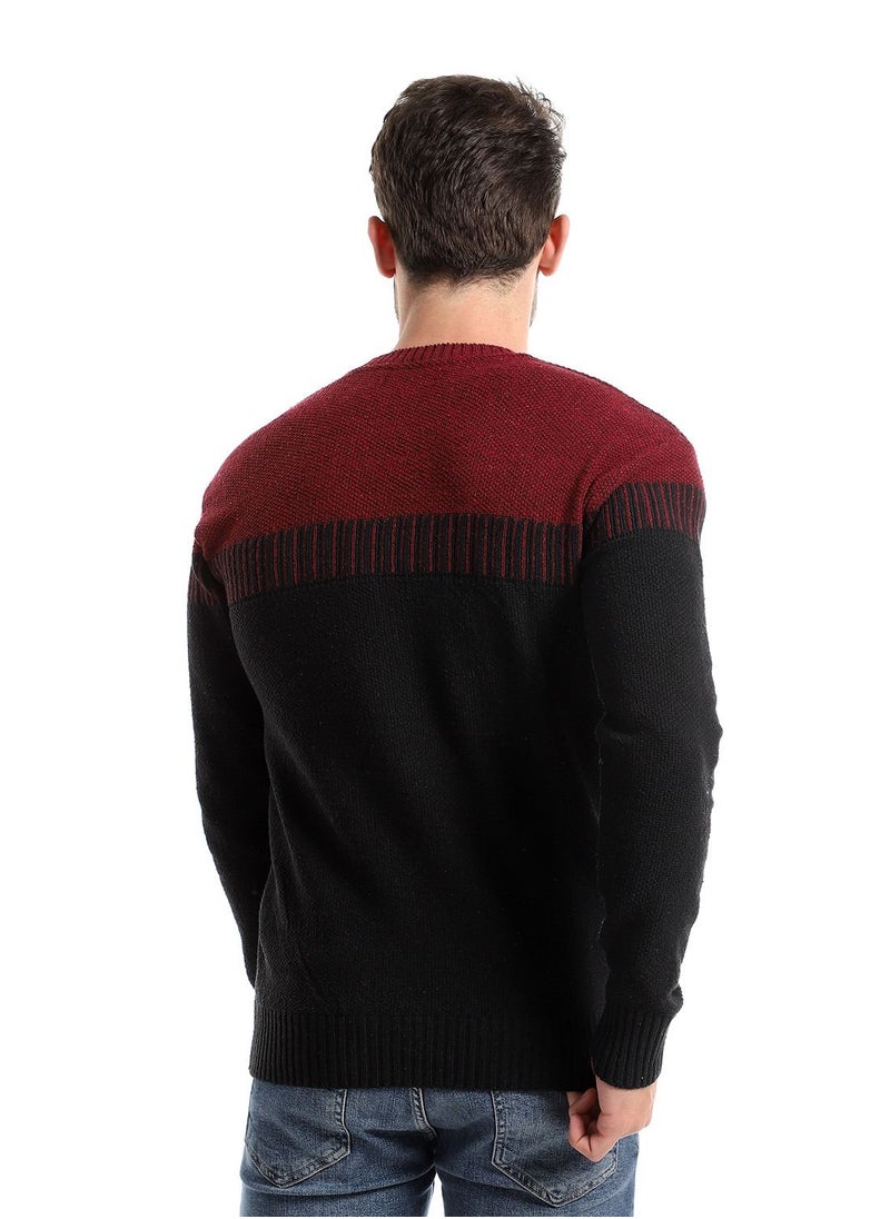 Wool Mens Pullover With Multi Design