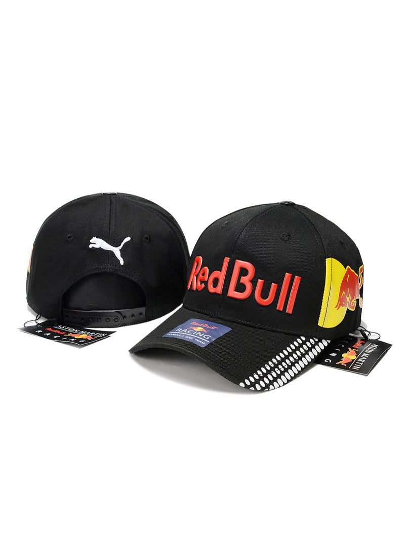 ريد بل Racing Black Baseball Cap with 3D Red Logo, Puma Detail and Aston Martin Collaboration