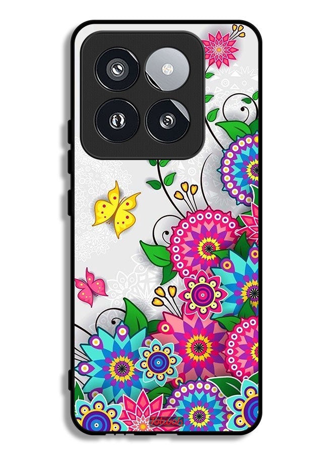Tolwak Xiaomi 14 Pro Protective Case Cover Mandala Flowers - Image 1