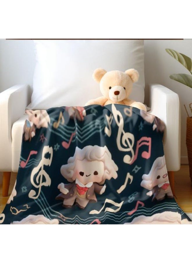 عام بطانية رقيقة من الفانيلا الكرتونية للأطفال والرضع (دافئة ومريحة، ومناسبة للنوم والألعاب) 70 سم * 100 سم - Image 3