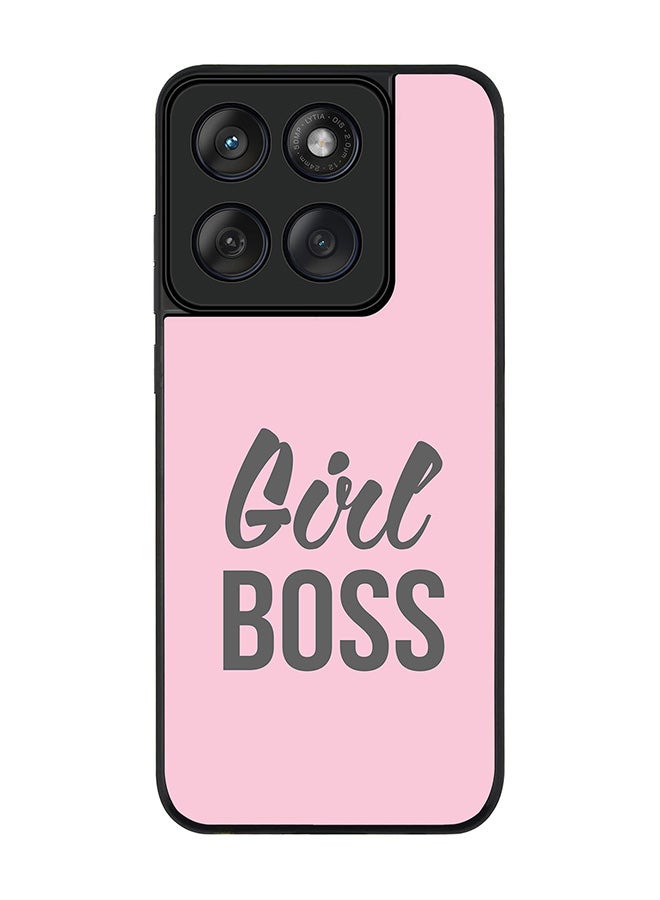 Stylizedd For Motorola MOTO Edge 60 Fusion/ Edge 60 Case,Slim fit Camera Protection, Shockproof Thin Phone cover  - Girl Boss (Pink) - Image 1
