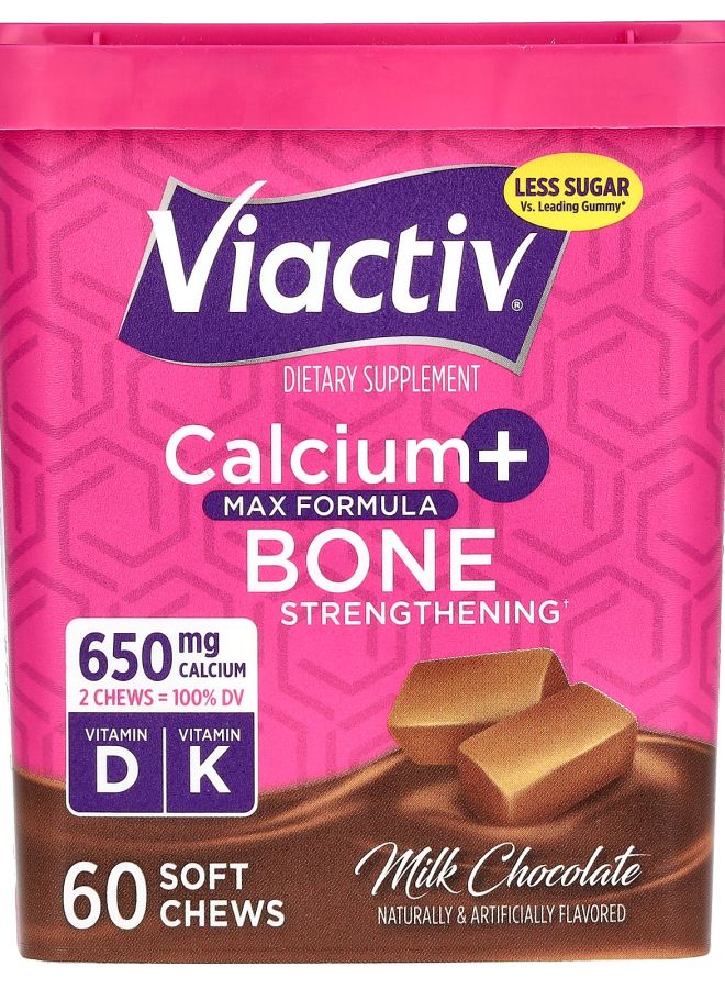 Calcium + Bone Strengthening Max Formula Milk Chocolate 60 Soft Chews
