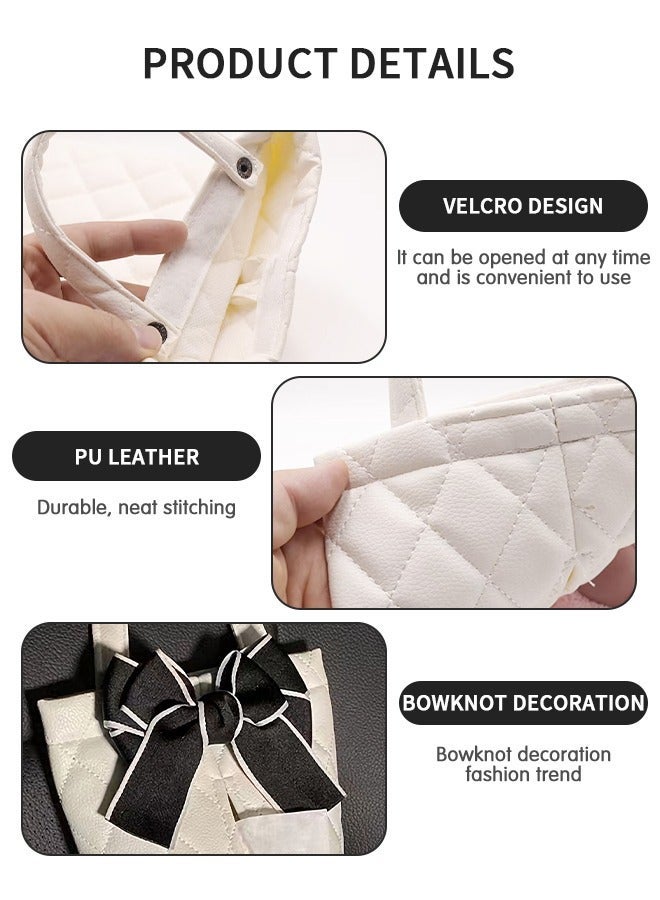 GROIC Car Tissue Holder, Premium PU Leather Napkin Holder for Backseat with Adjustable Strap, Tissues Box Universal Vehicle Hanging Organizer Decoration  - Image 5
