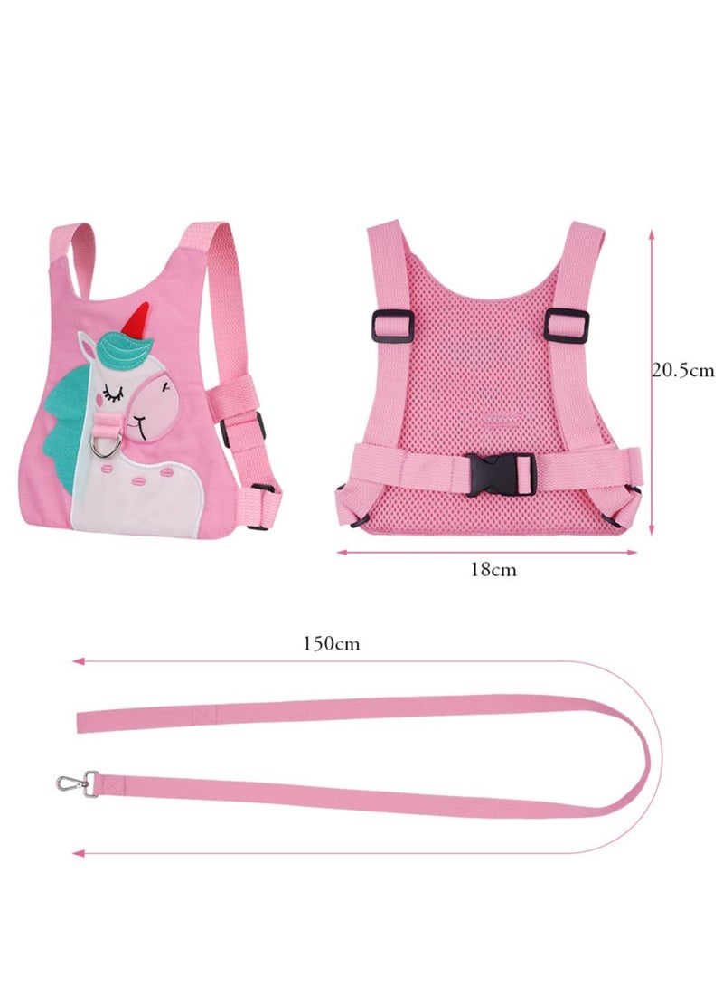 Bebiland Baby Reins, Baby Walking Reins and Toddler Safety Harness, Pony Baby Reins Safety Leash for Toddlers Boys and Girls (Pink) - Image 2