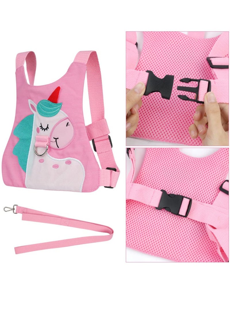 Bebiland Baby Reins, Baby Walking Reins and Toddler Safety Harness, Pony Baby Reins Safety Leash for Toddlers Boys and Girls (Pink) - Image 3