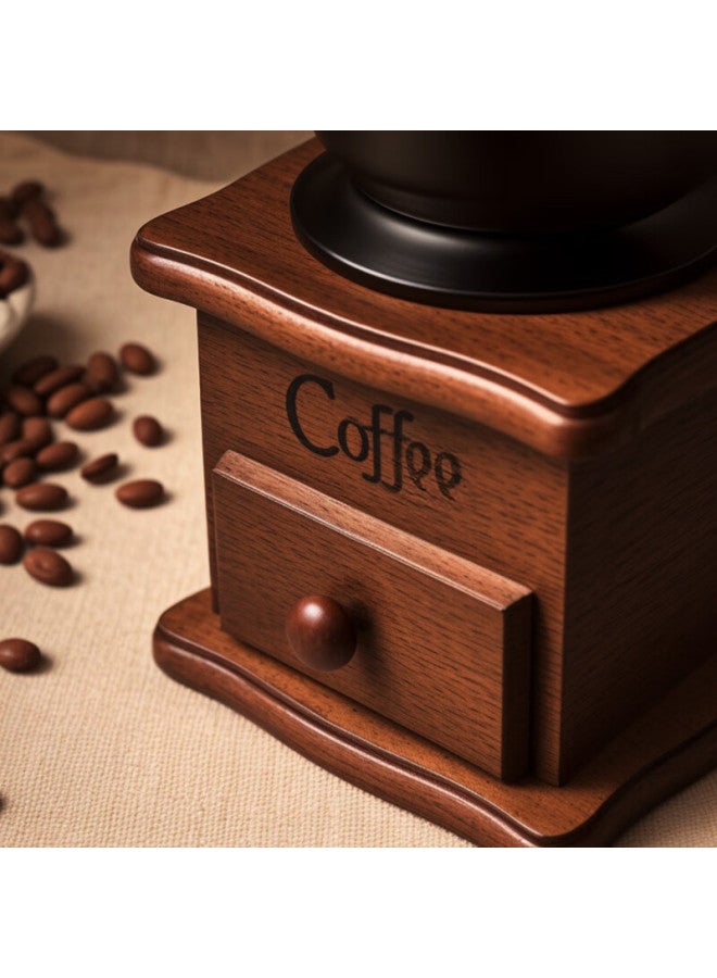 Cliton Hand-crank Coffee Grinder, Coffee Bean Grinding Machine, Manual Coffee Grinder For Home Use, Vintage-style Coffee Bean Grinding Machine - Image 4