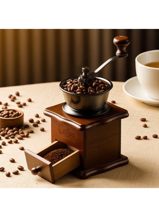 Cliton Hand-crank Coffee Grinder, Coffee Bean Grinding Machine, Manual Coffee Grinder For Home Use, Vintage-style Coffee Bean Grinding Machine - Image 5