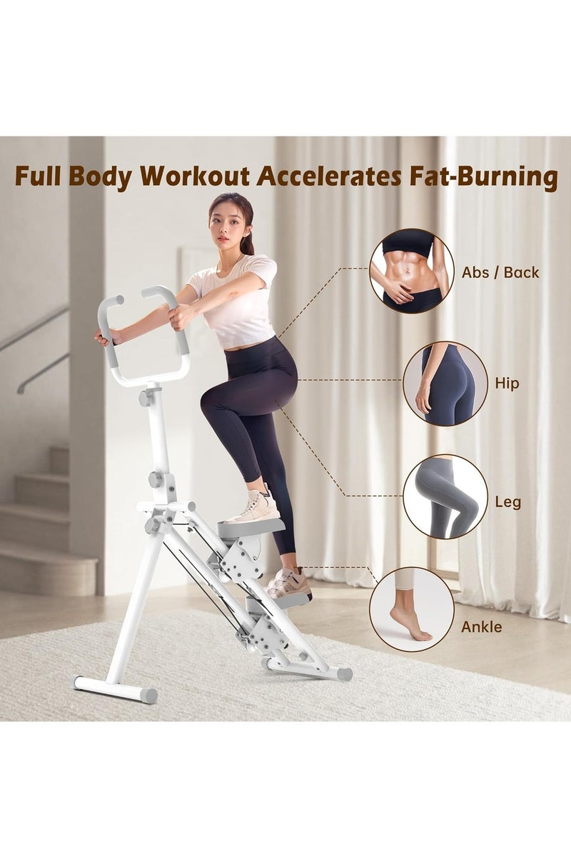 Arabest Stair Stepper for Home Gym,Vertical Climber Machine for Full-Body Workout,Foldable Cardio Stepper with Adjustable Handle and Treads for Women & Men (White) - Image 2