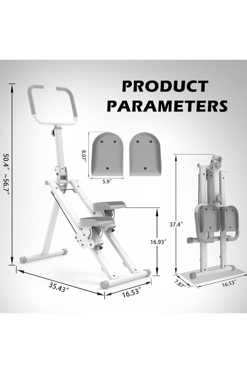 Arabest Stair Stepper for Home Gym,Vertical Climber Machine for Full-Body Workout,Foldable Cardio Stepper with Adjustable Handle and Treads for Women & Men (White) - Image 5