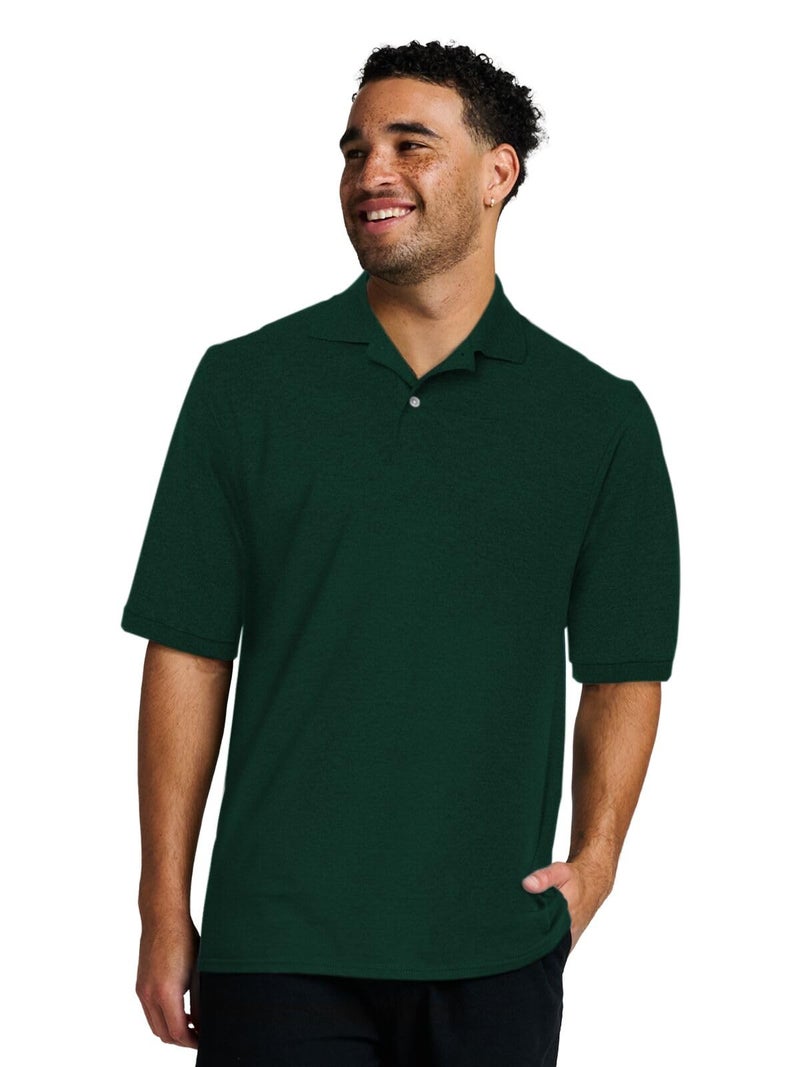 Jerzees Men's Short Sleeve Polo Shirts, Dri-Power, Sizes S-5X - Forest Green, 3X-Large - Image 1