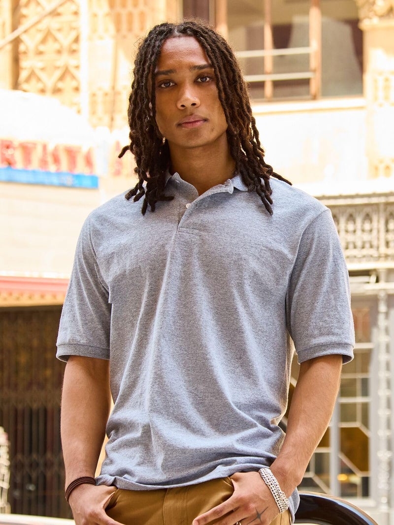 Jerzees Men's Short Sleeve Polo Shirts, Dri-Power, Sizes S-5X - Forest Green, 3X-Large - Image 2