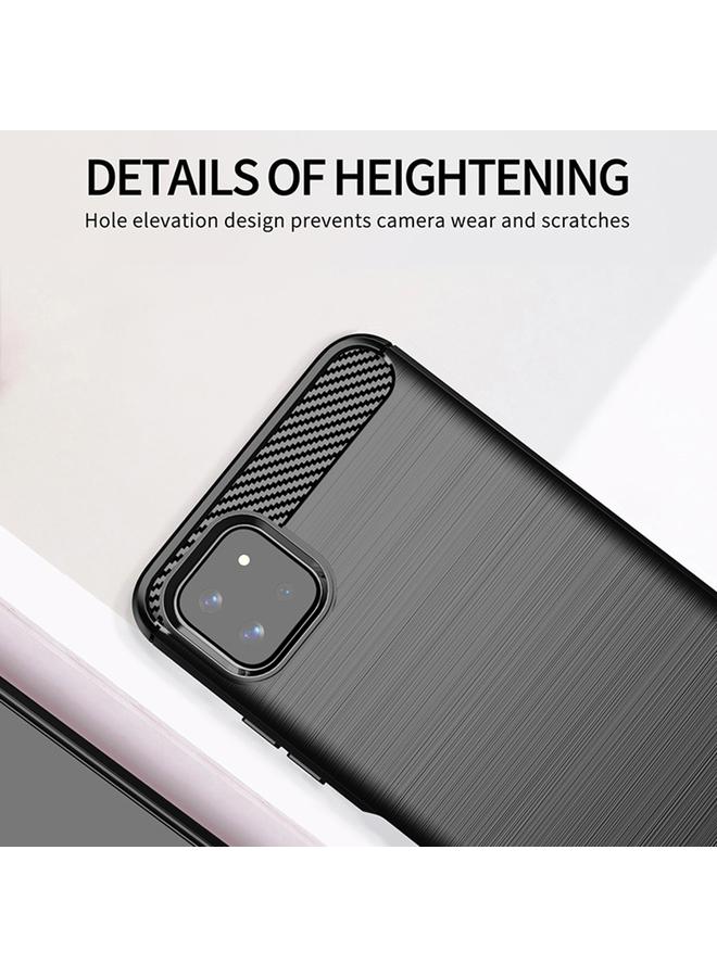 إيروريكس جراب لهاتف Samsung Galaxy A22 5G مصنوع من ألياف الكربون TPU بملمس ناعم - Image 5