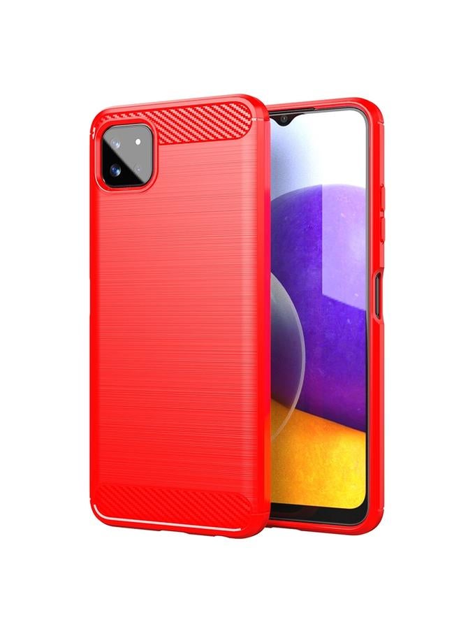 إيروريكس جراب لهاتف Samsung Galaxy A22 5G مصنوع من ألياف الكربون TPU بملمس ناعم - Image 1