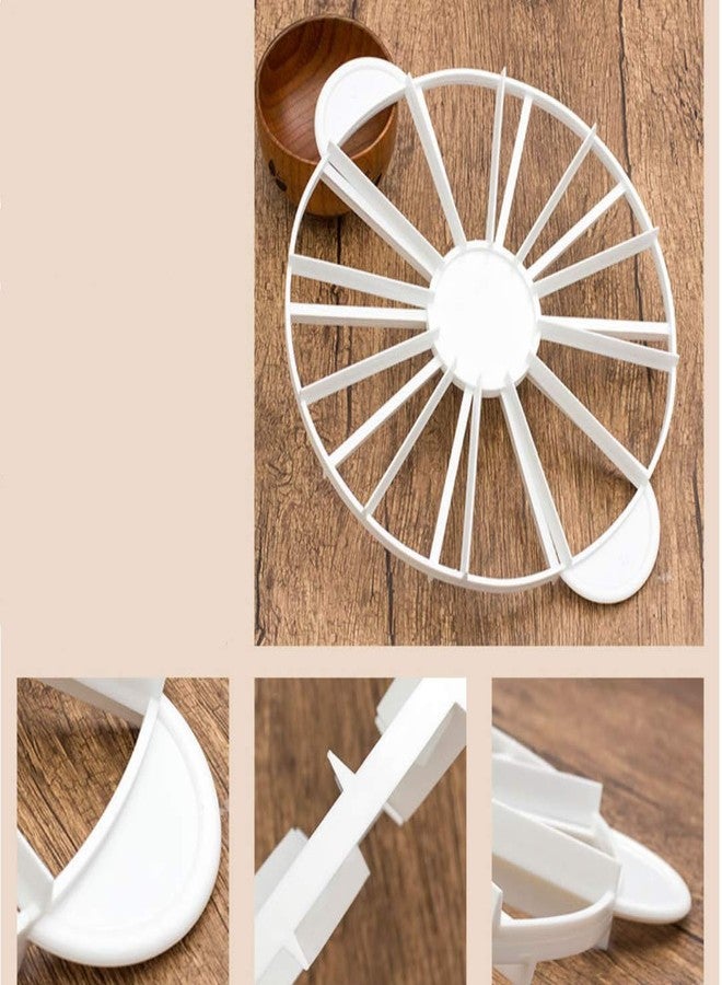 XIAOHONG Round Cake Slice & Pie Slicer Marker, Cake Divider, Cheesecake Cutter, Double Sided Cake Portion Marker, 10 or 12 Slices-Works for Cakes Up To 16-Inches Diameter - Image 4
