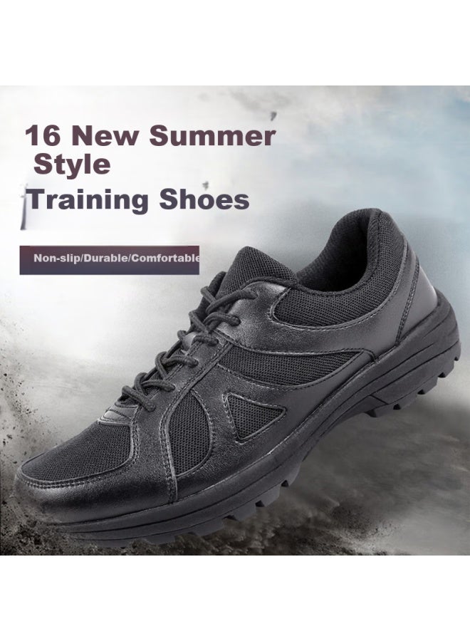 Strongman Qiangren New Style Outdoor Sports Shoes Men's Lightweight Hiking Shoes Summer Training Shoes Black Size 42 - Image 1