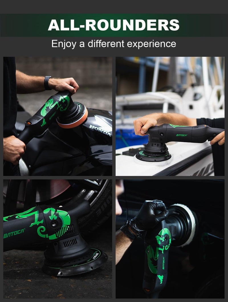 BATOCA Dual Action Polisher, Auto Buffers and Polishers, DA Buffer for Car Detailing, 6 Inches and 700w Random Orbital ,6 Variable Speed with Polishing Pads for Waxing,Buffing,Sanding,Polishing - Image 4