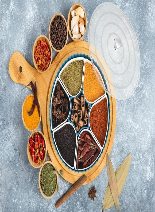 ATETO Masala Box | Multipurpose Plastic Masala Box For Kitchen | Transparent Pickle Box | Airtight Kitchen Storage Container | Masala Jar/Dani/Dabba (Multicolor) (1, Round) - Image 5