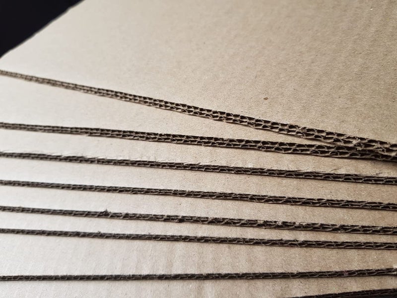 TOWNBUS 5 Ply Corrugated Flat Cardboard Sheets For Diy Projects, Packing, Mailing, Arts & Crafts Work, Packaging Inserts, Dividers |Kraft - Crafts Brown (A4 Size) - 15 Nos, Watercolor - Image 3