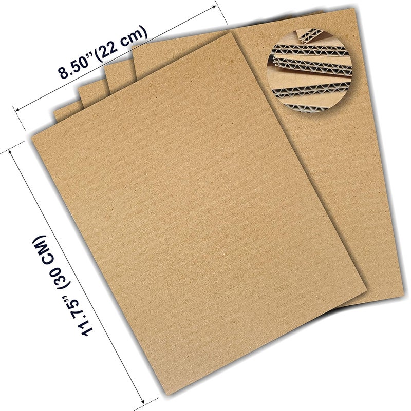 TOWNBUS 5 Ply Corrugated Flat Cardboard Sheets For Diy Projects, Packing, Mailing, Arts & Crafts Work, Packaging Inserts, Dividers |Kraft - Crafts Brown (A4 Size) - 15 Nos, Watercolor - Image 2