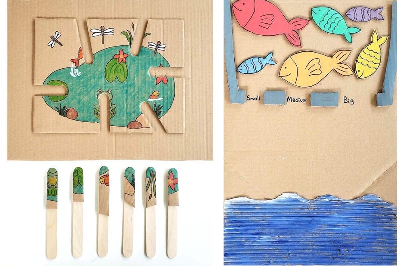 TOWNBUS 5 Ply Corrugated Flat Cardboard Sheets For Diy Projects, Packing, Mailing, Arts & Crafts Work, Packaging Inserts, Dividers |Kraft - Crafts Brown (A4 Size) - 15 Nos, Watercolor - Image 5