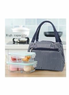 Y&D Lunch Bag, Portable Canvas and Thermal Food Bags, Big Capacity, Water-Resistant Leak-Proof Organizer, for Cooler Box Bag Tote, Office, Picnic, School, Hiking Travel  - Image 3