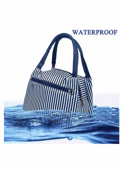 Y&D Lunch Bag, Portable Canvas and Thermal Food Bags, Big Capacity, Water-Resistant Leak-Proof Organizer, for Cooler Box Bag Tote, Office, Picnic, School, Hiking Travel  - Image 4
