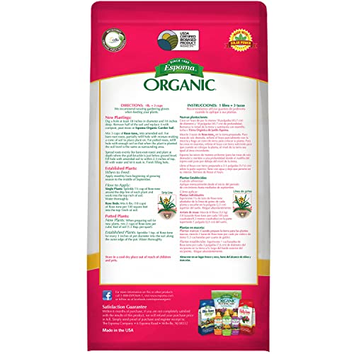 Espoma Organic Rose-Tone 4-3-2 Organic Fertilizer for All Types of Roses and Other Flowering Plants. Promotes Vigorous Green Growth and Abundant Blooms. 4 lb. Bag - Pack of 2 - Image 2