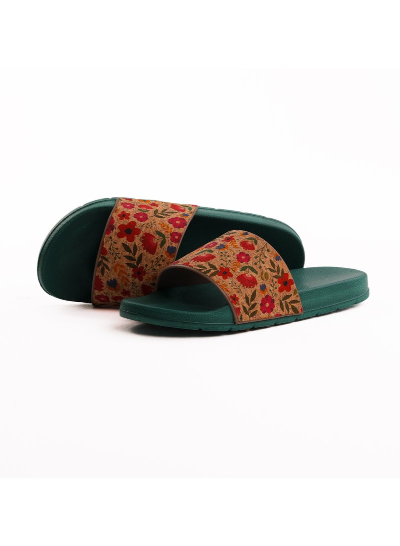 Onda Flowers Comfortable, Light Weight & Stylish Slide Slipper for Women - Image 2