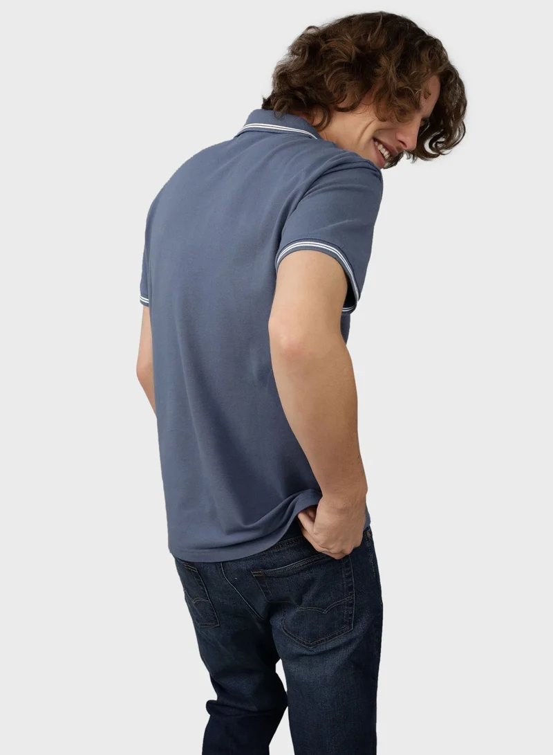 امريكان ايجل Logo Detail Short Sleeve Polo Shirt