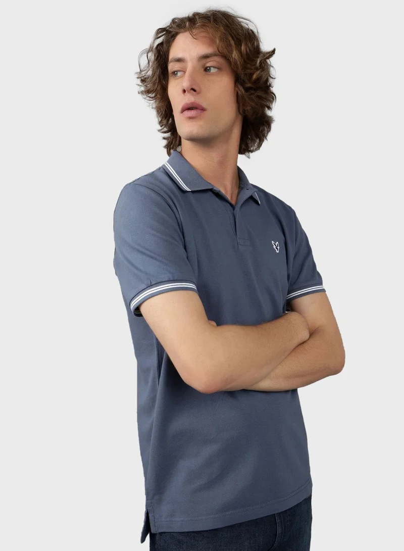 امريكان ايجل Logo Detail Short Sleeve Polo Shirt