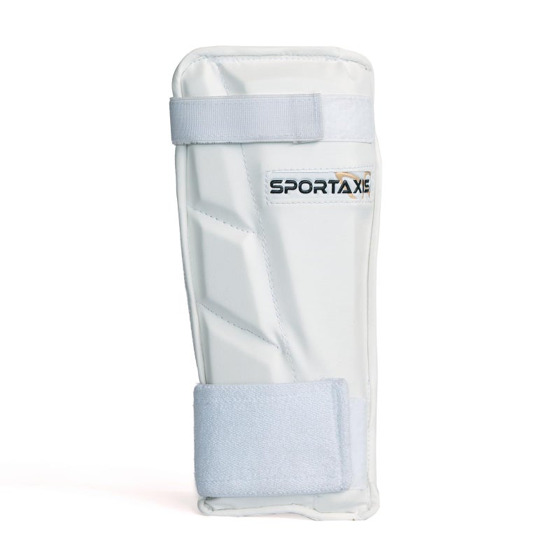 SPORTAXIS Cricket Arm Guard - Dual Strap, Soft Inside Foam, Maximum Protection - White, Essential Cricket Gear for Confident and Stylish Play â€“ Useful for Long Practice & Playing Sessions - Image 1