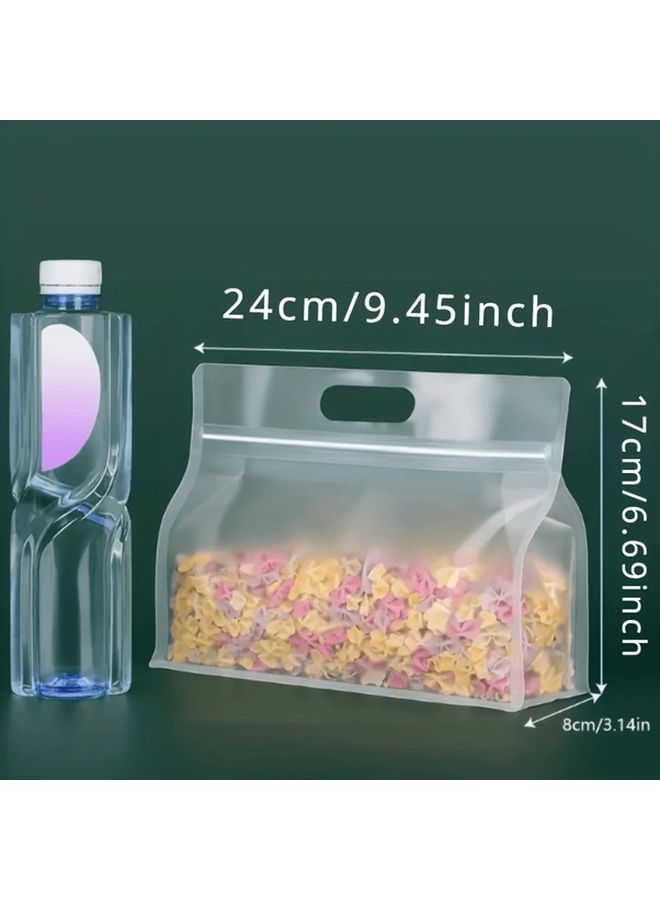 50 Pcs Octagonal Zipper Bags for Food Storage Transparent Reusable Freezer Safe - Image 2