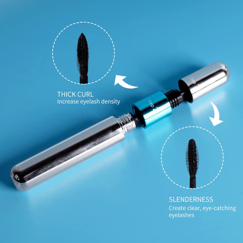 fupah ماسكارا لاش كوزمتيكس فيبلي، ماسكارا فيبلي 5x أطول مقاومة للماء، ماسكارا 2 في 1 ثرايف فيبلي، ماسكارا 4D من ألياف الحرير، قابلة للغسل لتطويل وتكثيف طبيعي بدون تكتل باللون الأسود - Image 2