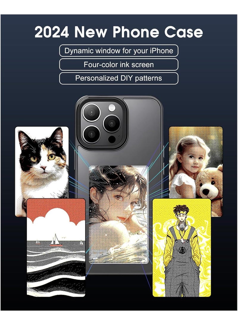 general Smart Ink Phone Case DIY Ink Screen Phone Case, Compatible with iPhone 15 Pro Max, Custom Image Display AI Phone Case, E-Ink Phone Case, Drop Proof TPU Rubber DIY Phone Case - Image 2