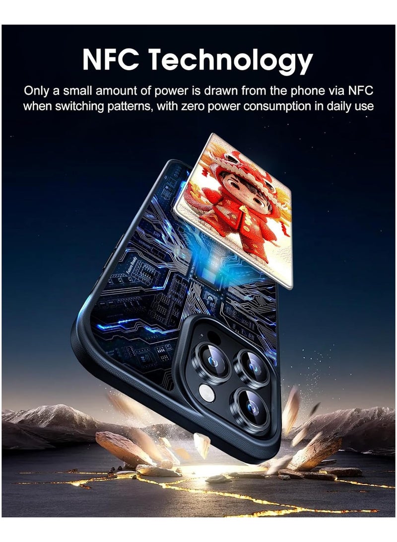 general Smart Ink Phone Case DIY Ink Screen Phone Case, Compatible with iPhone 15 Pro Max, Custom Image Display AI Phone Case, E-Ink Phone Case, Drop Proof TPU Rubber DIY Phone Case - Image 4