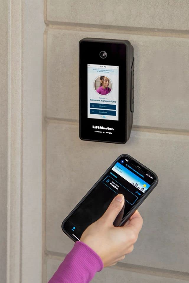LiftMaster نظام الاتصال بالفيديو الذكي LiftMaster-S، شقق من 1-9 وحدة، فتح الباب عن بُعد، واي فاي أو إيثرنت، مقاوم للعوامل الجوية، مقاوم للصدمات، كاميرا رؤية ليلية مع تسجيلات، لوحة تحكم إدارية، جرس الباب، جرس الباب - Image 3