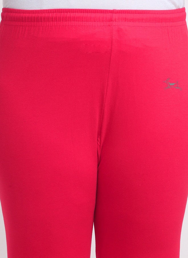Trend Level Plus Size Ankle Length Leggings in Magenta Pink - Image 5