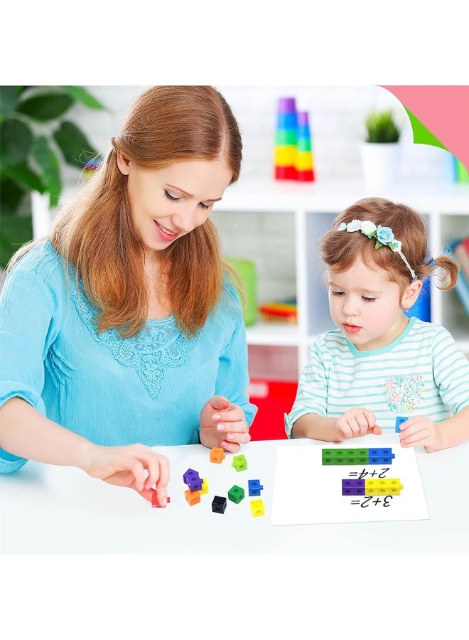 SpriteGru Math Linking Cubes, Set of 100 Math Cubes Manipulative Connecting and Counting Snap Blocks for Early Math and Construction, Educational Toy for Preschool, Kindergarten, Homeschool - Image 3