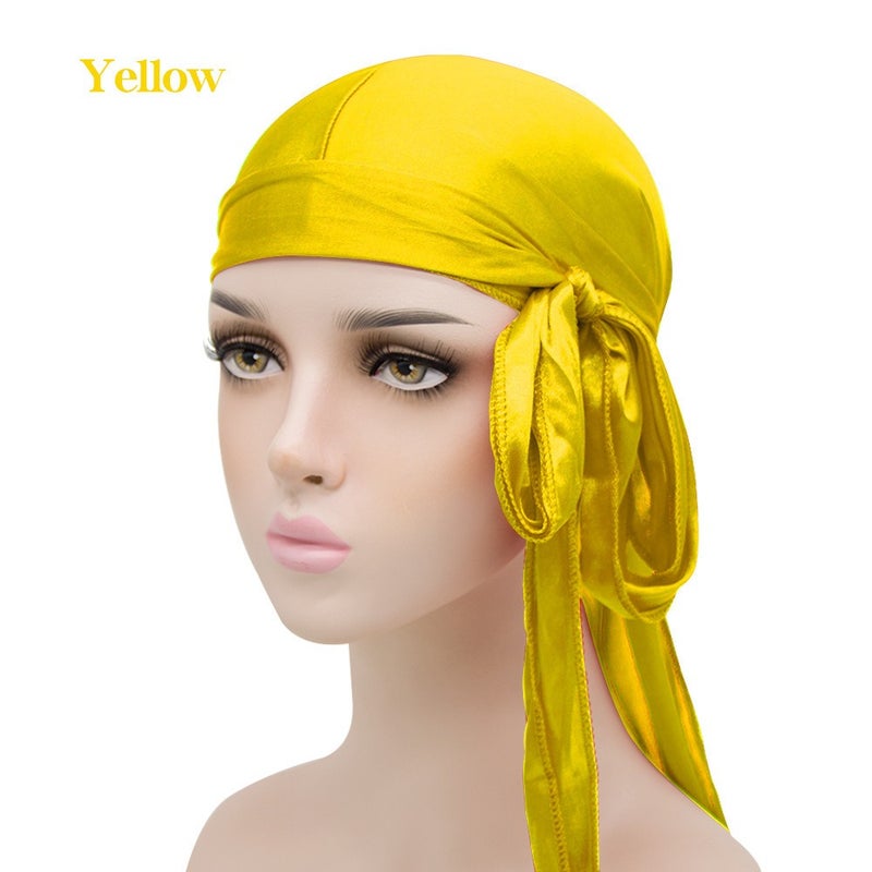Silky Smooth Durag with Long Tails | Premium Polyester Satin Head Wrap for Men & Women