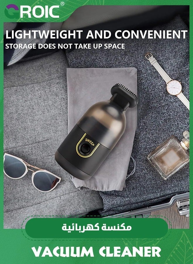 GROIC Black Hand Vacuum Cleaner, Girls Desktop Vacuum, Bed acaroid Removal, Wardrobe dust, Clean Keyboard/Piano/Bread Crumbs/Hair/dust Mini Car Cleaner - Image 5