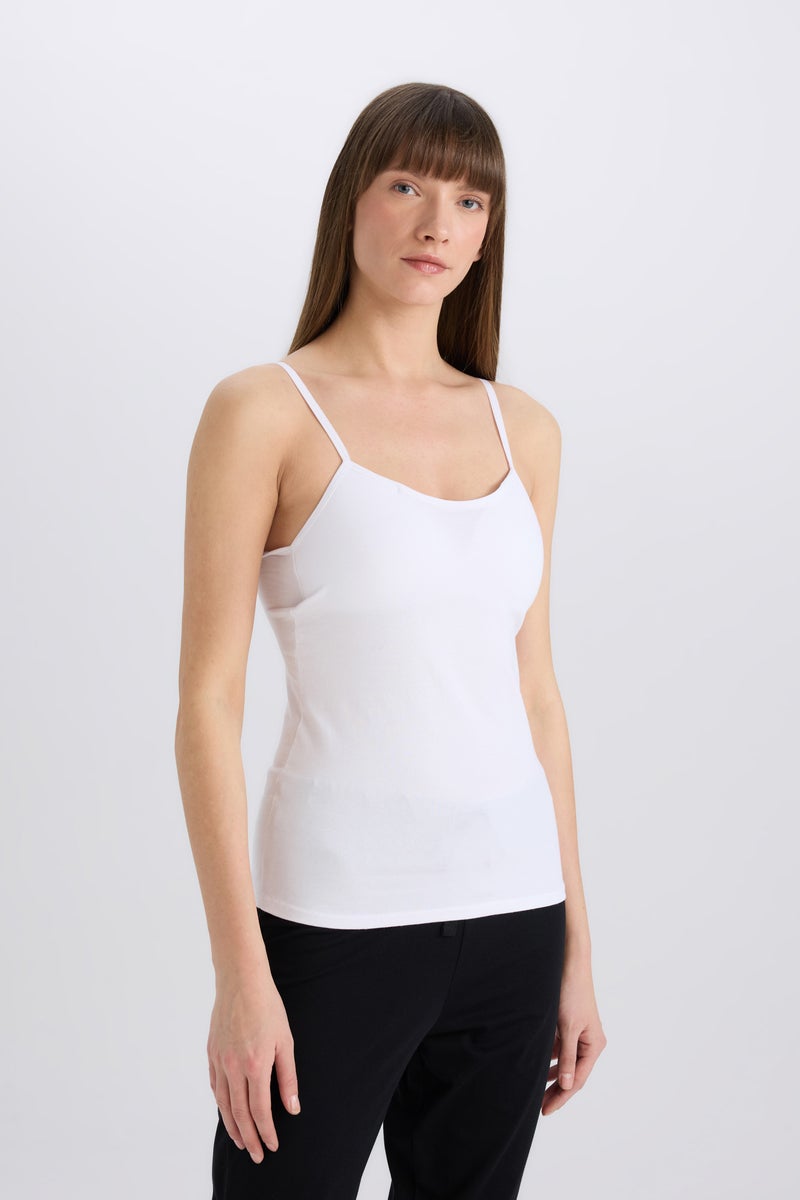 DeFacto Woman Fall in Love Rope Suspender Padded Cotton Undershirt - Image 5