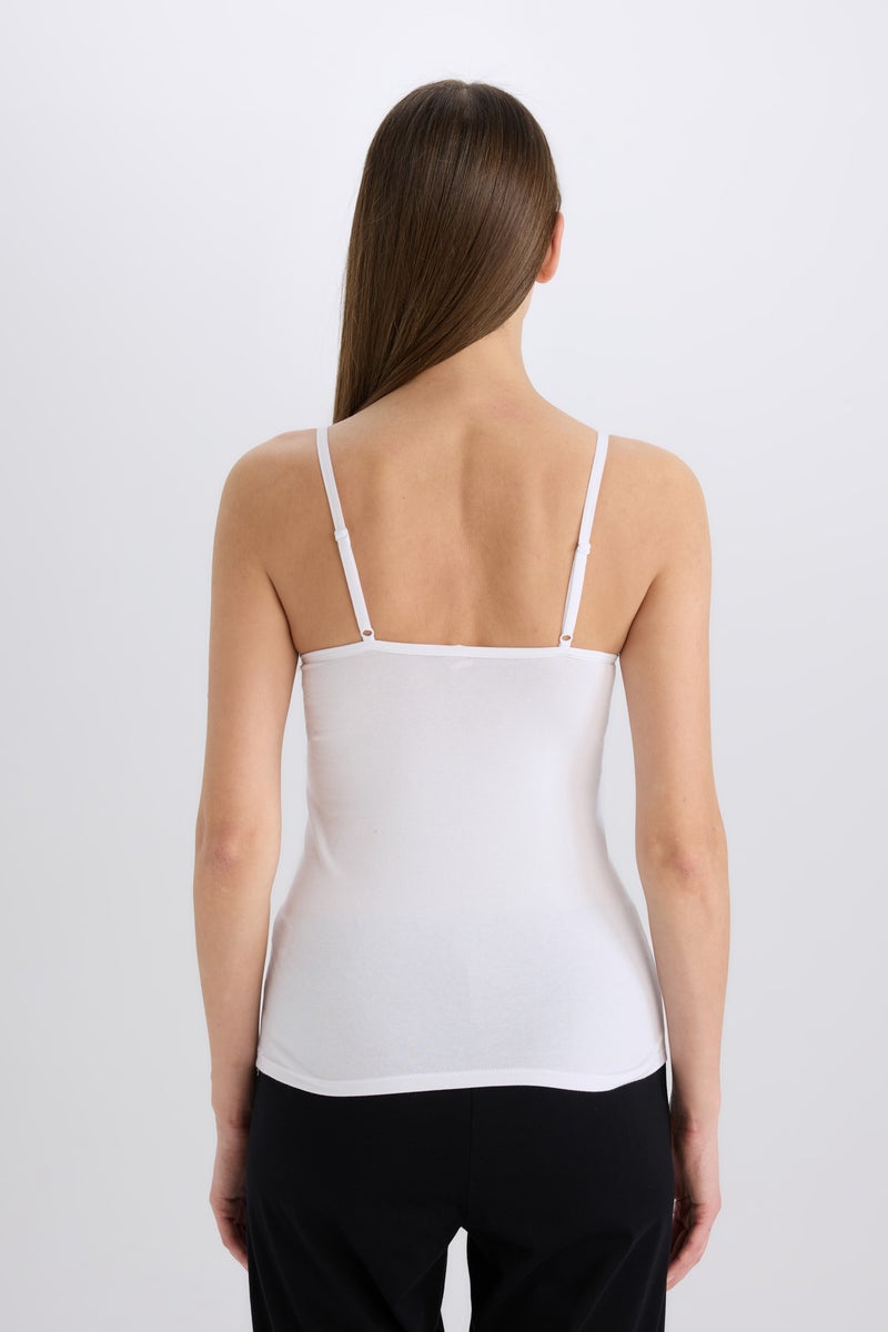 DeFacto Woman Fall in Love Rope Suspender Padded Cotton Undershirt - Image 4
